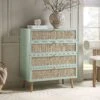 Frances Woven Rattan Tall Chest Of 4 Drawers, Mint 26 Frances Woven Rattan Tall Chest Of 4 Drawers, Mint -Daals Store FT COD 04 SAGE main