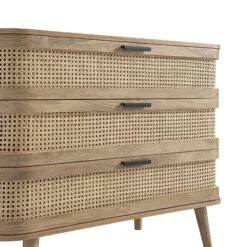 Izzy Curved Rattan Chest Of 3 Drawers, Natural -Daals Store FT COD 05 NAT detail1
