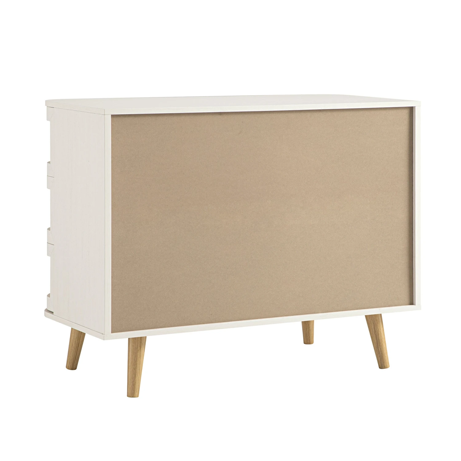 Izzy Curved Rattan Chest Of 3 Drawers, White 7 Izzy Curved Rattan Chest Of 3 Drawers, White - Image 7