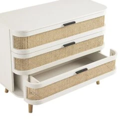 Izzy Curved Rattan Chest Of 3 Drawers, White 18 Izzy Curved Rattan Chest Of 3 Drawers, White -Daals Store FT COD 05 WHITE detail2