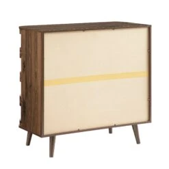 Izzy Curved Rattan Chest Of 5 Drawers, Walnut 15 Izzy Curved Rattan Chest Of 5 Drawers, Walnut -Daals Store FT COD 06 WALN WB6