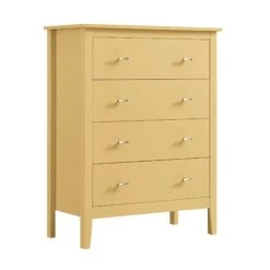 Oakham Chest Of 4 Drawers, Rattan Yellow -Daals Store FT COD 07 SAFYEL WB2