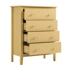 Oakham Chest Of 4 Drawers, Rattan Yellow -Daals Store FT COD 07 SAFYEL WB3