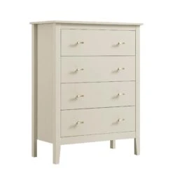 Oakham Chest Of 4 Drawers, Shaded White 19 Oakham Chest Of 4 Drawers, Shaded White -Daals Store FT COD 07 WHITE WB2