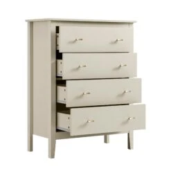 Oakham Chest Of 4 Drawers, Shaded White 21 Oakham Chest Of 4 Drawers, Shaded White -Daals Store FT COD 07 WHITE WB3