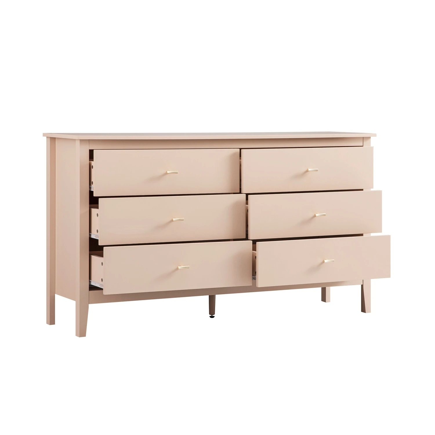 Oakham Chest Of 6 Drawers, Nude Pink 4 Oakham Chest Of 6 Drawers, Nude Pink - Image 4