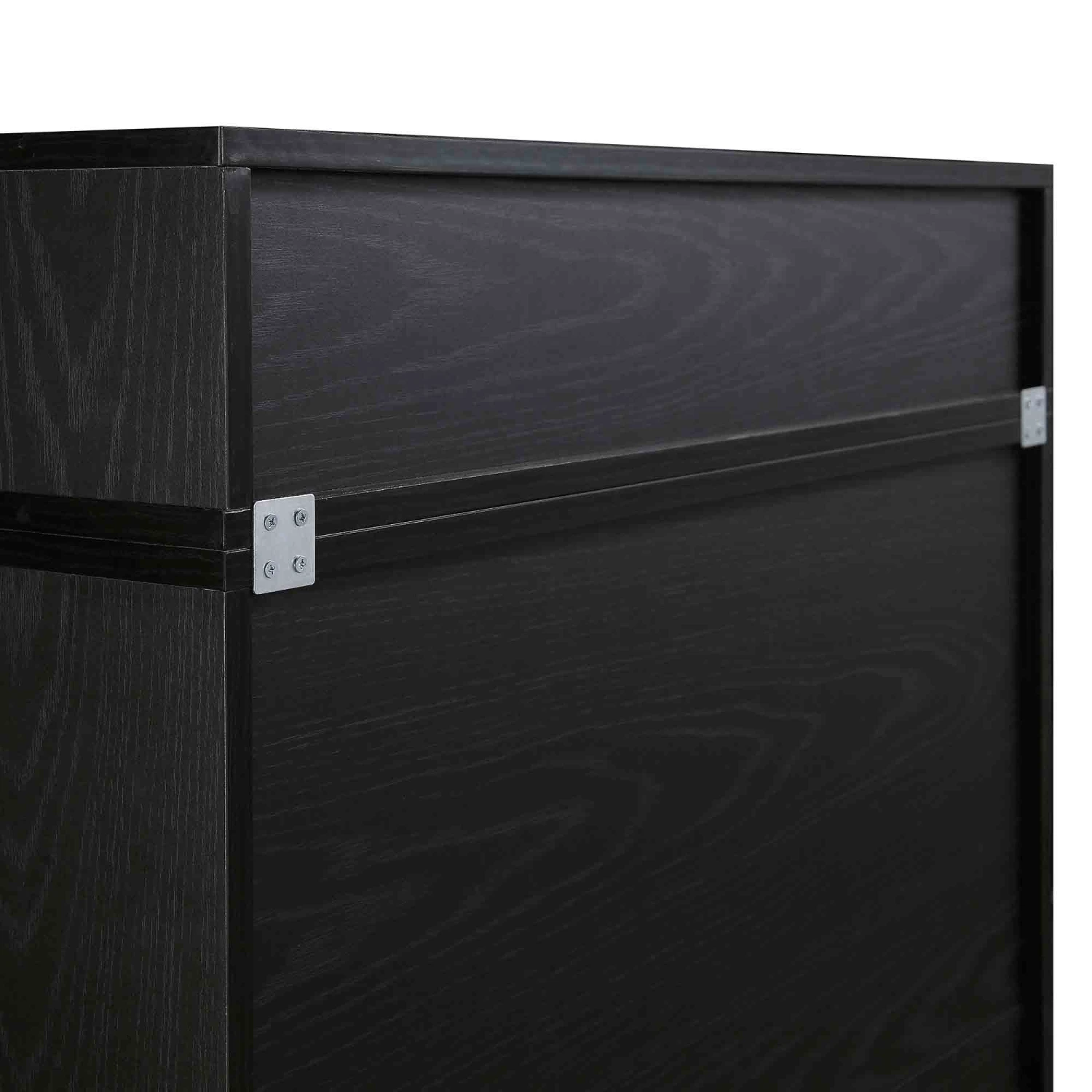 Frances Woven Rattan Tall Vanity Chest With Mirror, Black 13 Frances Woven Rattan Tall Vanity Chest With Mirror, Black - Image 13