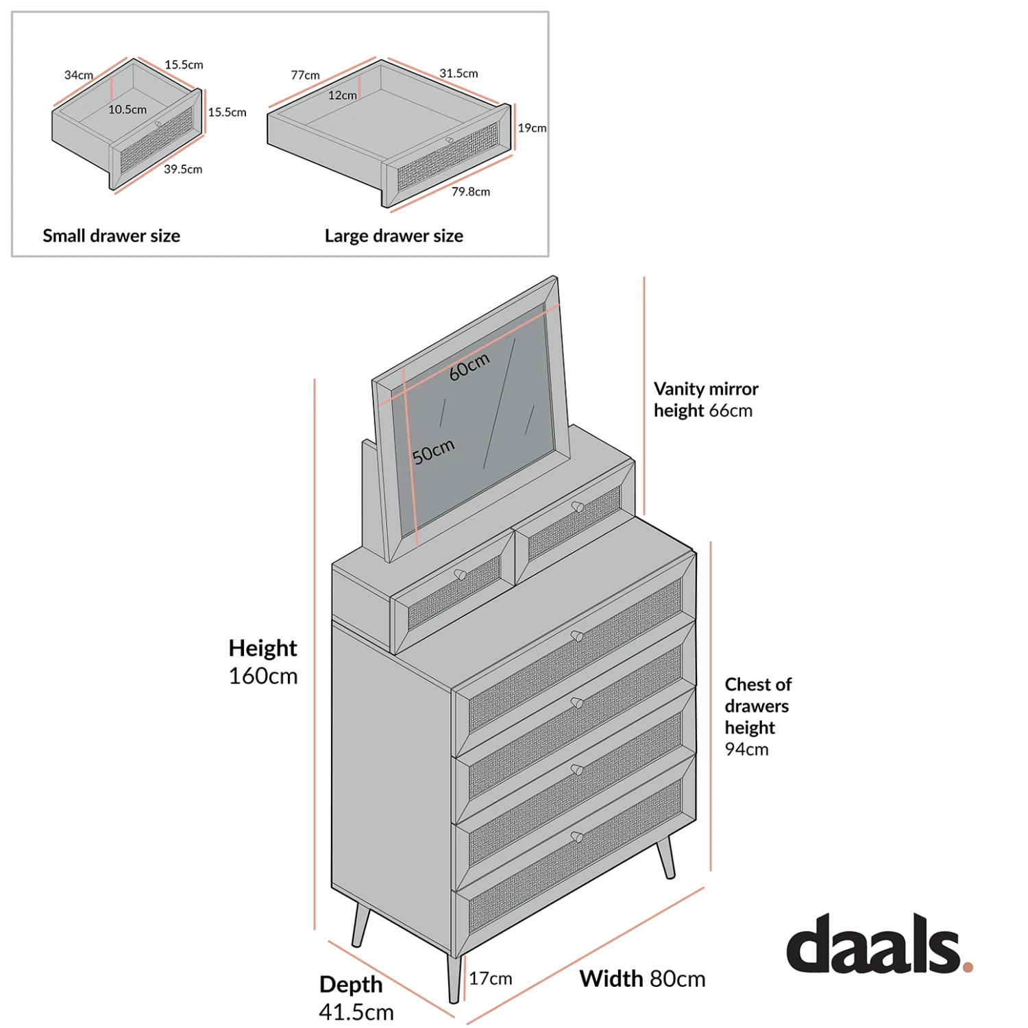 Frances Woven Rattan Tall Vanity Chest With Mirror, Natural 6 Frances Woven Rattan Tall Vanity Chest With Mirror, Natural - Image 6