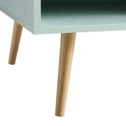 Frances Woven Rattan Wooden Coffee Table In Mint -Daals Store FT CT 001 SAGE detail3