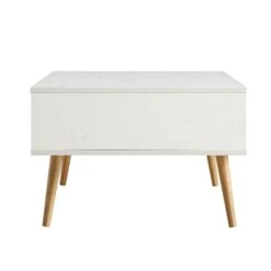 Frances Woven Rattan Wooden Coffee Table In White 23 Frances Woven Rattan Wooden Coffee Table In White -Daals Store FT CT 001 WHITE WB6