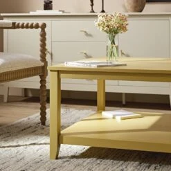 Oakham 80cm Square Coffee Table, Rattan Yellow -Daals Store FT CT 03 SAFYEL scene4