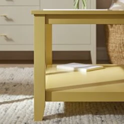 Oakham 80cm Square Coffee Table, Rattan Yellow -Daals Store FT CT 03 SAFYEL scene5