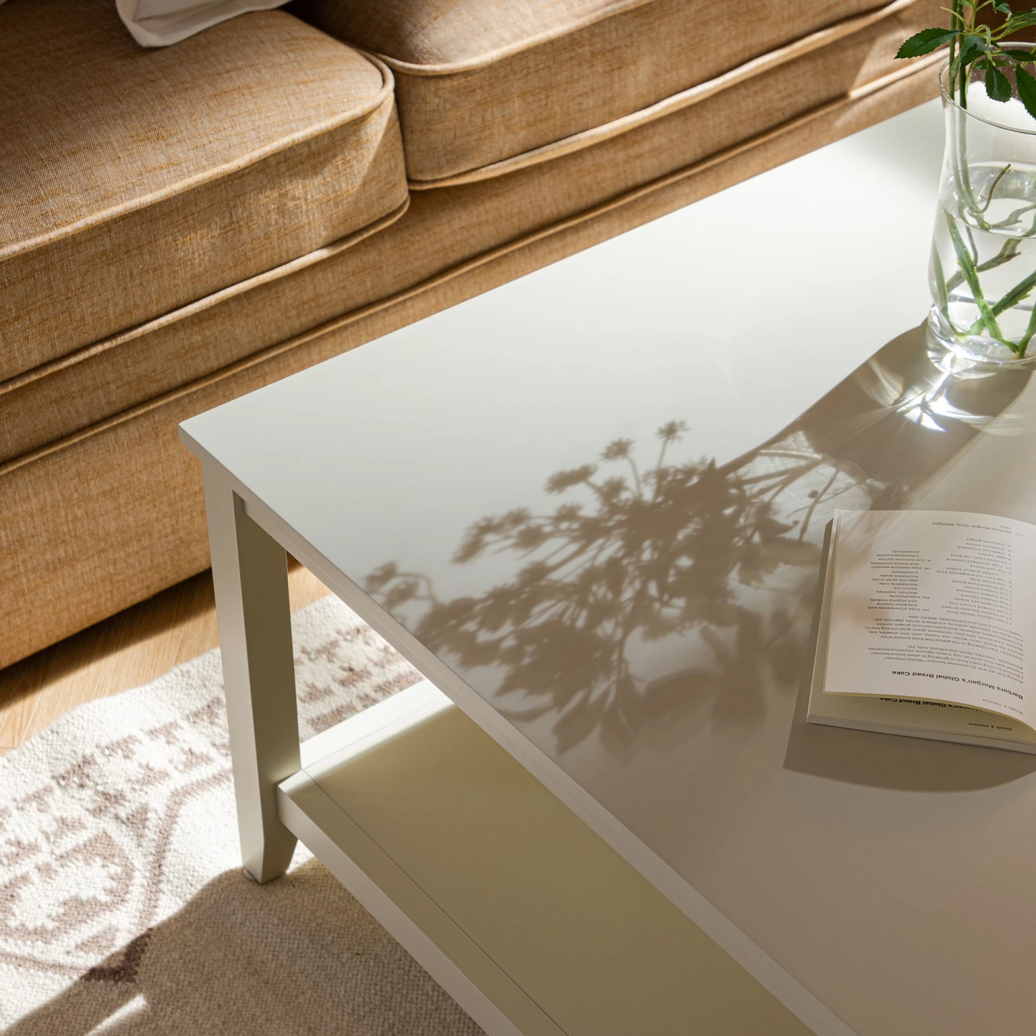 Oakham 80cm Square Coffee Table, Shaded White 4 Oakham 80cm Square Coffee Table, Shaded White - Image 4