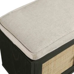 Frances Woven Hallway Unit With Cushion, Black -Daals Store FT CTRACK 01 BLACK detail3