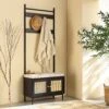 Frances Woven Hallway Unit With Cushion, Black 33 Frances Woven Hallway Unit With Cushion, Black -Daals Store FT CTRACK 01 BLACK main