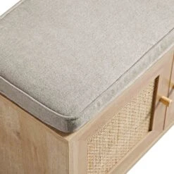 Frances Woven Hallway Unit With Cushion, Natural 26 Frances Woven Hallway Unit With Cushion, Natural -Daals Store FT CTRACK 01 NAT detail3