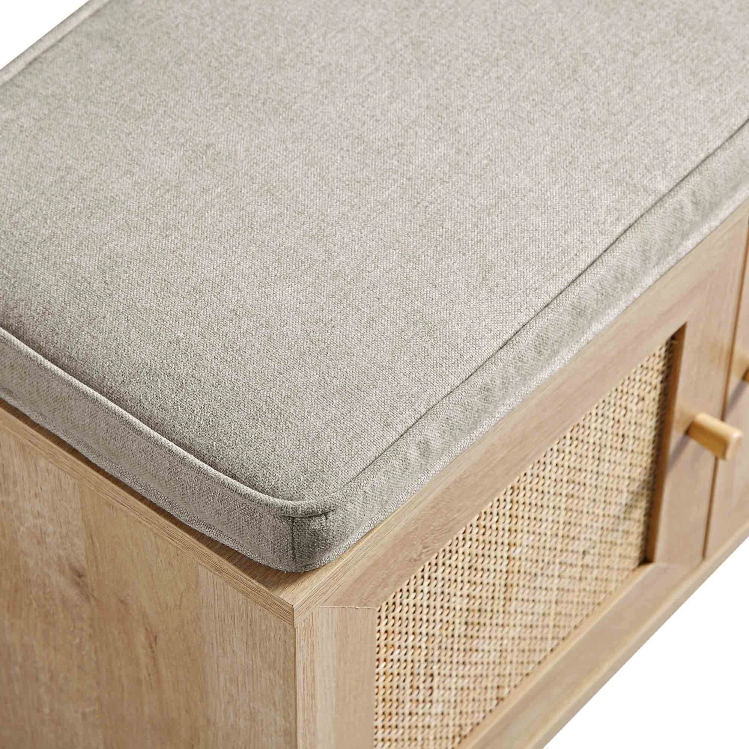 Frances Woven Hallway Unit With Cushion, Natural 13 Frances Woven Hallway Unit With Cushion, Natural - Image 13