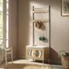Frances Woven Hallway Unit With Cushion, Natural -Daals Store FT CTRACK 01 NAT main