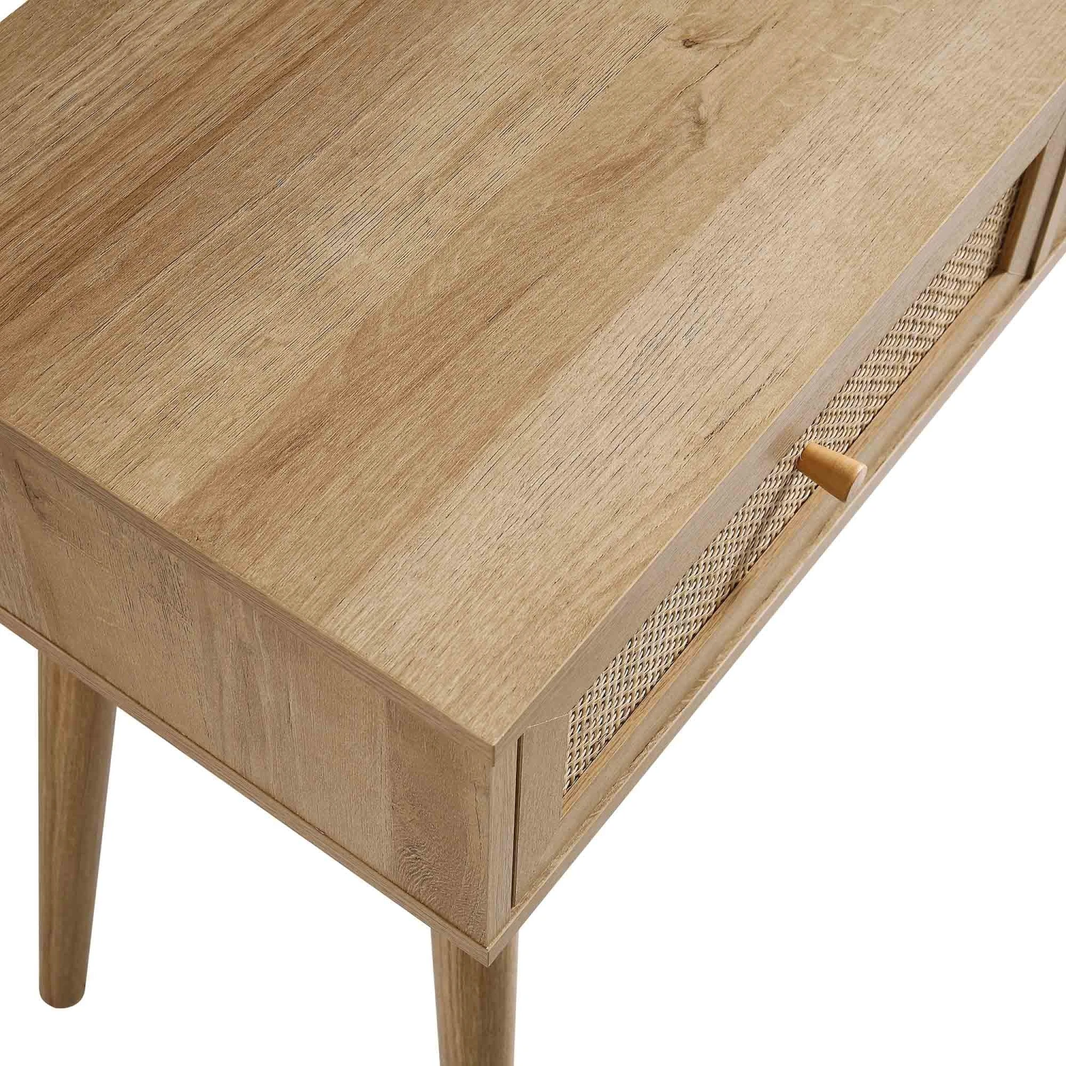 Frances Woven Rattan Dressing Table With Mirror, Natural 11 Frances Woven Rattan Dressing Table With Mirror, Natural - Image 11