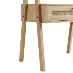 Frances Woven Rattan Standing Dressing Table With Mirror, Natural -Daals Store FT DRTA 02 NAT detail2