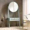 Frances Woven Rattan Standing Dressing Table With Mirror, Mint 41 Frances Woven Rattan Standing Dressing Table With Mirror, Mint -Daals Store FT DRTA 02 SAGE main