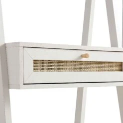 Frances Woven Rattan Standing Dressing Table With Mirror, White 20 Frances Woven Rattan Standing Dressing Table With Mirror, White -Daals Store FT DRTA 02 WHITE detail1