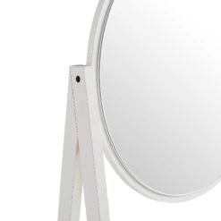 Frances Woven Rattan Standing Dressing Table With Mirror, White 22 Frances Woven Rattan Standing Dressing Table With Mirror, White -Daals Store FT DRTA 02 WHITE detail3