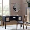 Frances Woven Rattan 2-Door Desk, Black 18 Frances Woven Rattan 2-Door Desk, Black -Daals Store FT DSK 01 BLACK main