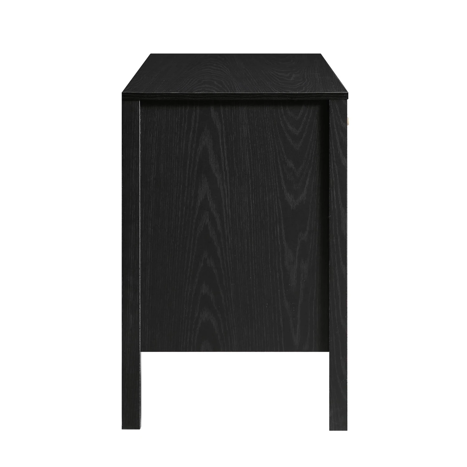 Frances Woven Rattan 3-Drawer Desk, Black 11 Frances Woven Rattan 3-Drawer Desk, Black - Image 11