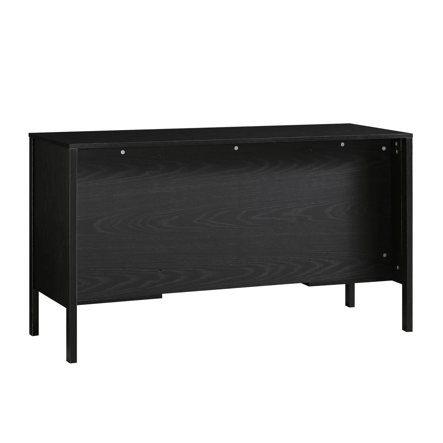 Frances Woven Rattan 3-Drawer Desk, Black 12 Frances Woven Rattan 3-Drawer Desk, Black - Image 12