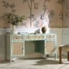 Frances Woven Rattan 3-Drawer Desk, Mint 18 Frances Woven Rattan 3-Drawer Desk, Mint -Daals Store FT DSK 02 SAGE main 1