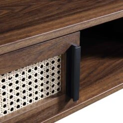 Izzy Curved Rattan 2-Door Table, Walnut -Daals Store FT DSK 03 WALN detail5