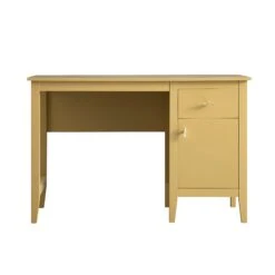 Oakham Writing Desk, Rattan Yellow