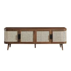 Izzy Curved Rattan 160cm Wide TV Unit, Walnut 17 Izzy Curved Rattan 160cm Wide TV Unit, Walnut -Daals Store FT LGTV 04 WALN WB1