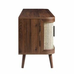 Izzy Curved Rattan 160cm Wide TV Unit, Walnut 22 Izzy Curved Rattan 160cm Wide TV Unit, Walnut -Daals Store FT LGTV 04 WALN WB5