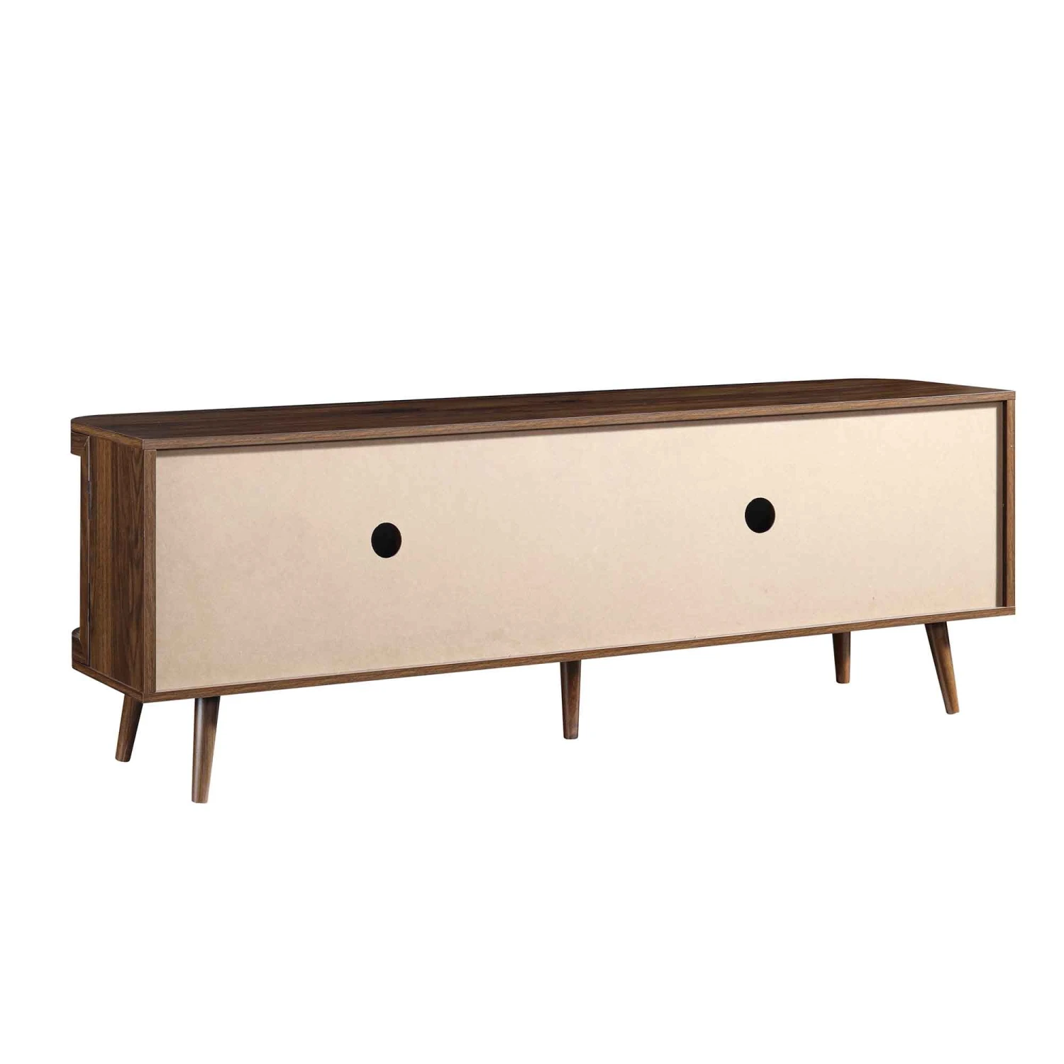 Izzy Curved Rattan 160cm Wide TV Unit, Walnut 10 Izzy Curved Rattan 160cm Wide TV Unit, Walnut - Image 10