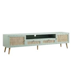 Frances Woven Rattan 200cm Wide TV Unit, Mint 17 Frances Woven Rattan 200cm Wide TV Unit, Mint -Daals Store FT LGTV 06 SAGE WB2