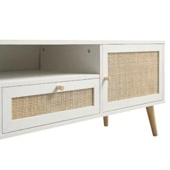 Frances Woven Rattan 200cm Wide TV Unit, White 23 Frances Woven Rattan 200cm Wide TV Unit, White -Daals Store FT LGTV 06 WHITE detail1