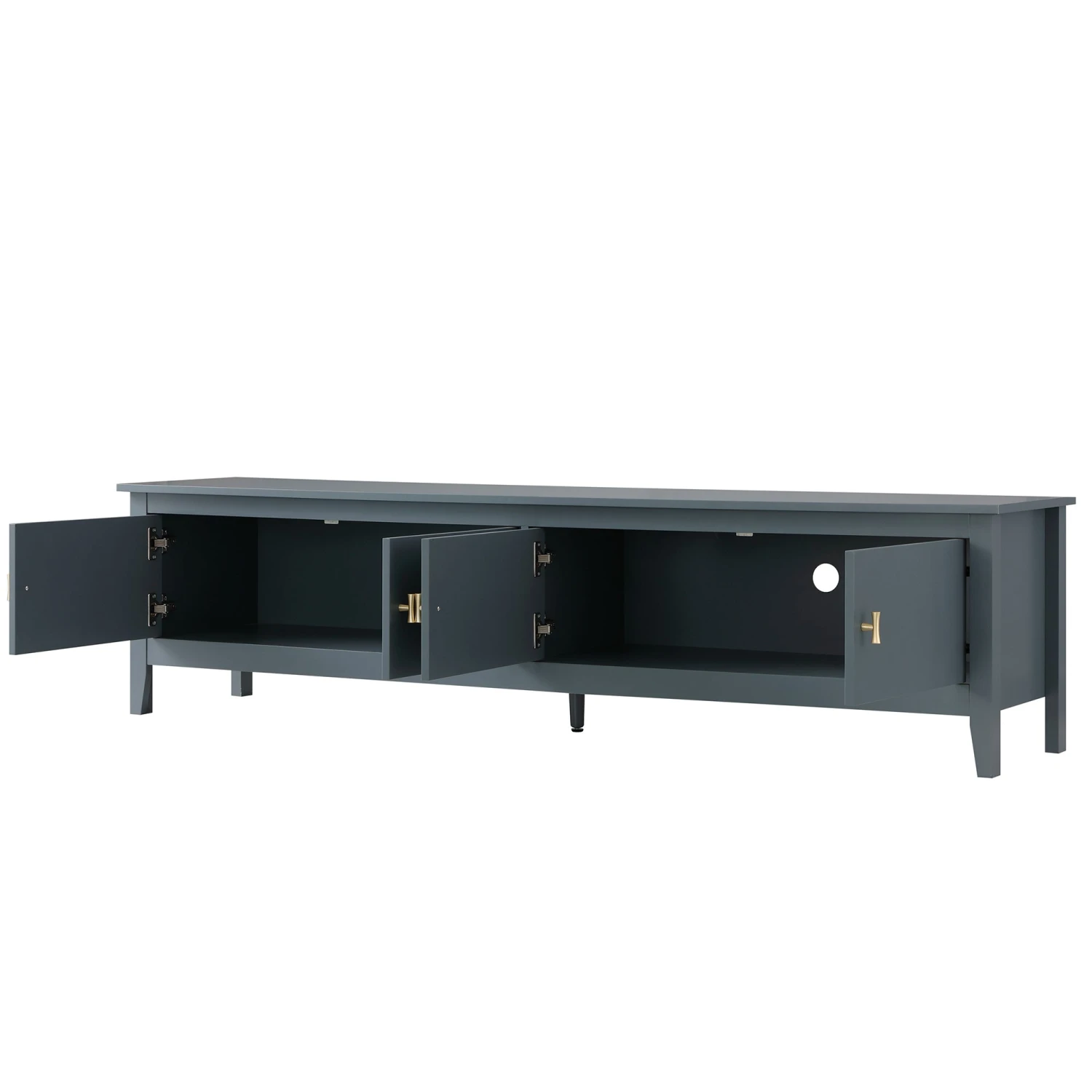 Oakham 180cm Wide TV Unit, Stormy Blue 4 Oakham 180cm Wide TV Unit, Stormy Blue - Image 4