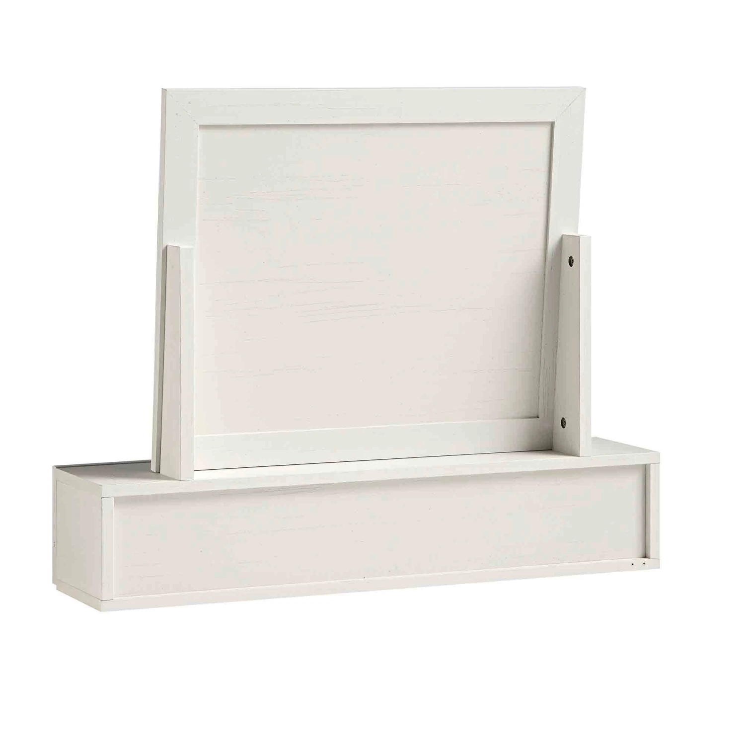 Frances Woven Rattan Vanity Mirror, White 9 Frances Woven Rattan Vanity Mirror, White - Image 9