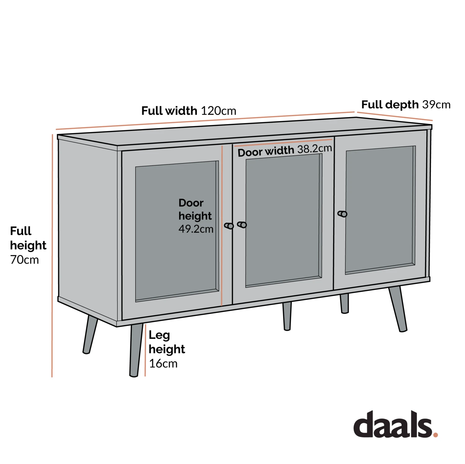Frances Woven Rattan 3-Door Sideboard, Mint 5 Frances Woven Rattan 3-Door Sideboard, Mint - Image 5