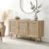 Frances Woven Rattan 3-Door Sideboard, Natural 32 Frances Woven Rattan 3-Door Sideboard, Natural -Daals Store FT SB 001 NATURAL main