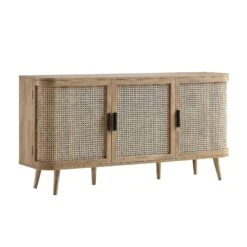 Izzy Curved Rattan Large 3-Door Sideboard, Natural 20 Izzy Curved Rattan Large 3-Door Sideboard, Natural -Daals Store FT SB 03 NAT WB2