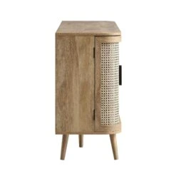 Izzy Curved Rattan Large 3-Door Sideboard, Natural 24 Izzy Curved Rattan Large 3-Door Sideboard, Natural -Daals Store FT SB 03 NAT WB5
