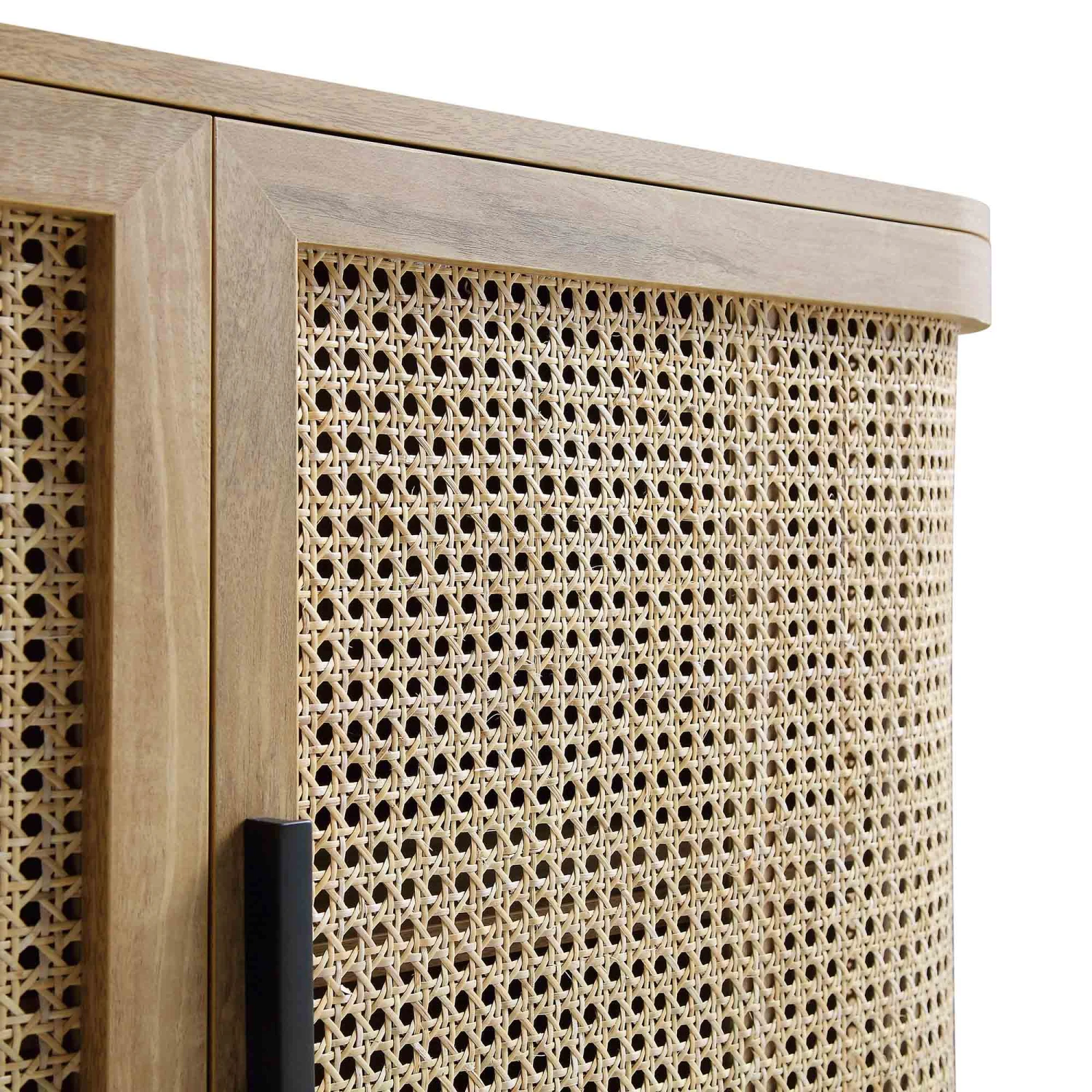 Izzy Curved Rattan Large 3-Door Sideboard, Natural 11 Izzy Curved Rattan Large 3-Door Sideboard, Natural - Image 11