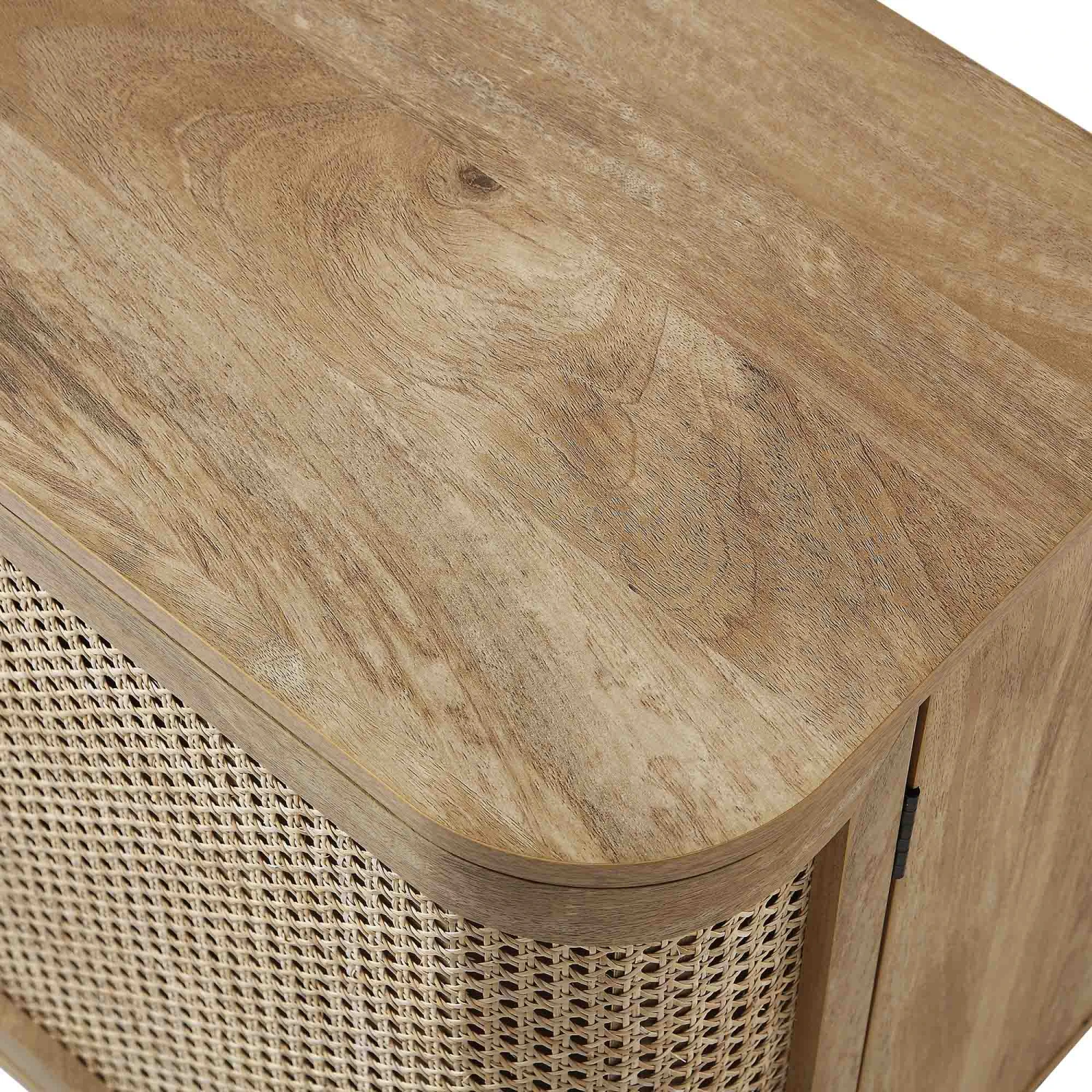 Izzy Curved Rattan Large 3-Door Sideboard, Natural 12 Izzy Curved Rattan Large 3-Door Sideboard, Natural - Image 12