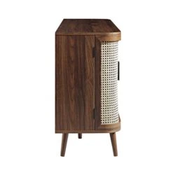 Izzy Curved Rattan Large 3-Door Sideboard, Walnut 21 Izzy Curved Rattan Large 3-Door Sideboard, Walnut -Daals Store FT SB 03 WALN WB5