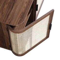 Izzy Curved Rattan Large 3-Door Sideboard, Walnut 22 Izzy Curved Rattan Large 3-Door Sideboard, Walnut -Daals Store FT SB 03 WALN detail1