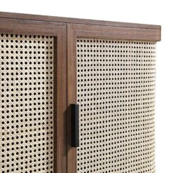 Izzy Curved Rattan Large 3-Door Sideboard, Walnut 24 Izzy Curved Rattan Large 3-Door Sideboard, Walnut -Daals Store FT SB 03 WALN detail3