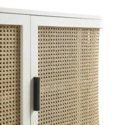 Izzy Curved Rattan Large 3-Door Sideboard, White 29 Izzy Curved Rattan Large 3-Door Sideboard, White -Daals Store FT SB 03 WHITE detail4